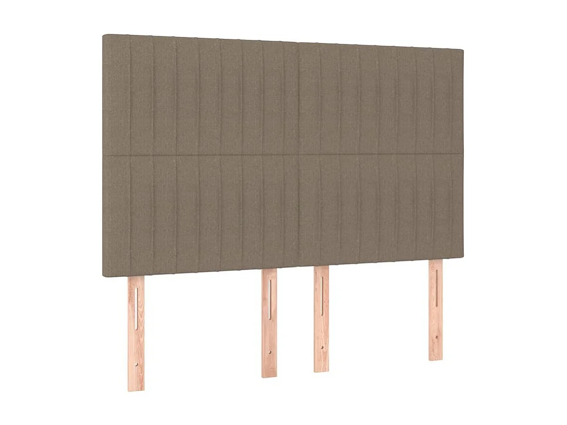Tête de lit à LED Taupe 144x5x118-128 Tissu
