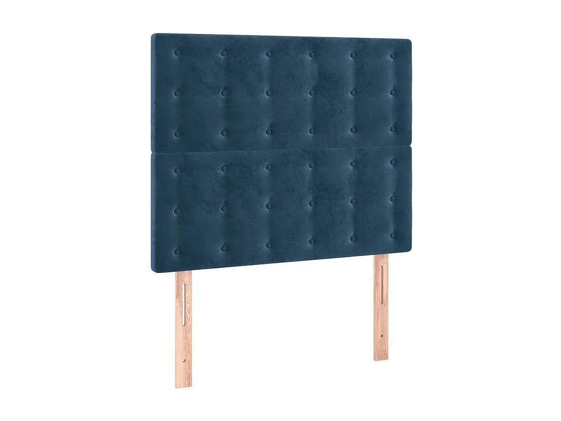 Tête de lit à LED Bleu foncé 90x5x118-128 Velours