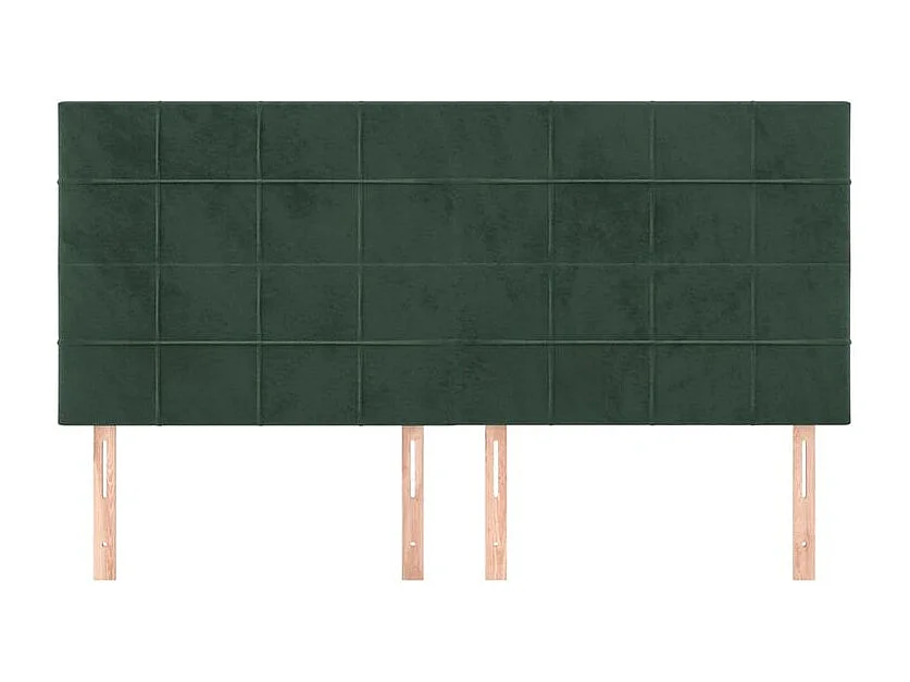 Tête de lit 4 pc Vert foncé 100x5x78-88 Velours