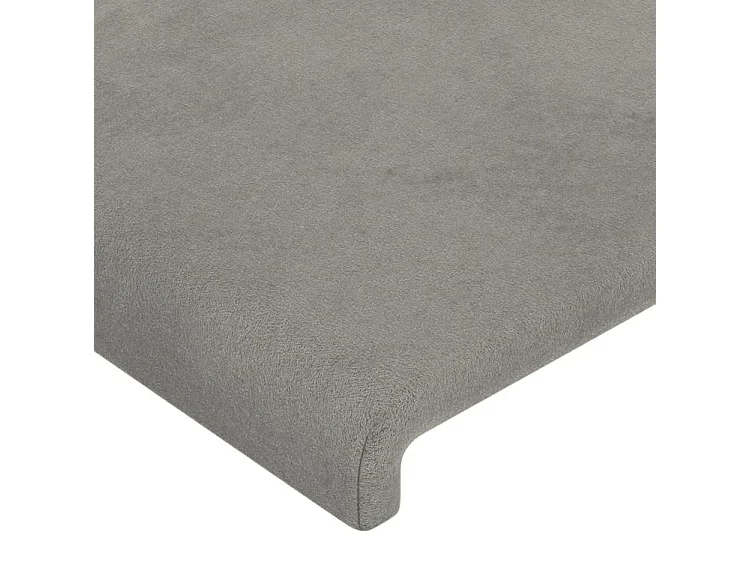 Tête de lit à LED Gris clair 147x16x118-128 Velours