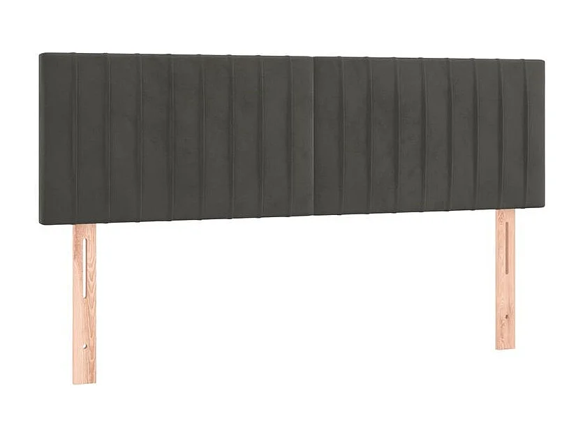 Tête de lit à LED Gris foncé 144x5x78-88 Velours