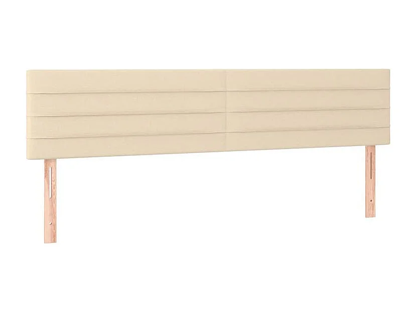 Tête de lit à LED Crème 200x5x78-88 Tissu