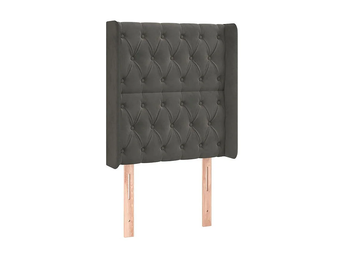 Tête de lit à LED Gris foncé 83x16x118-128 Velours
