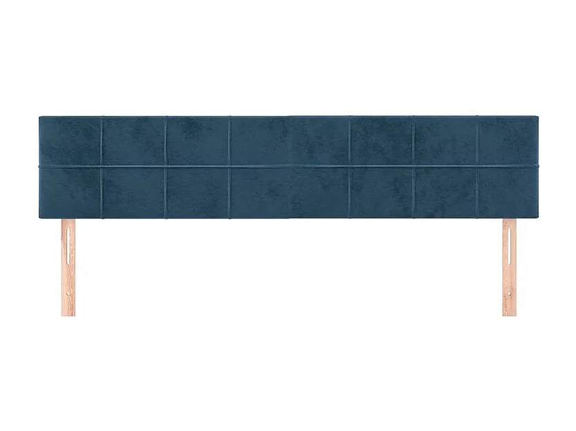 Tête de lit 2 pc Bleu foncé 100x5x78-88 Velours