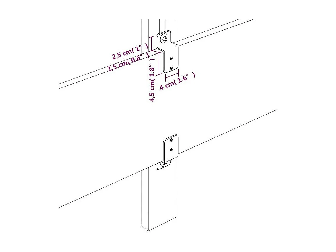 Tête de lit 2 pc Bleu foncé 100x5x78-88 Velours