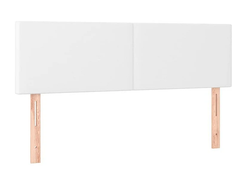 Tête de lit à LED Blanc 144x5x78-88 Similicuir