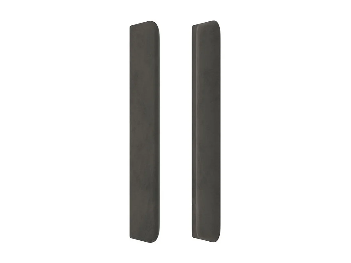 Tête de lit à LED Gris foncé 183x16x118-128 Velours