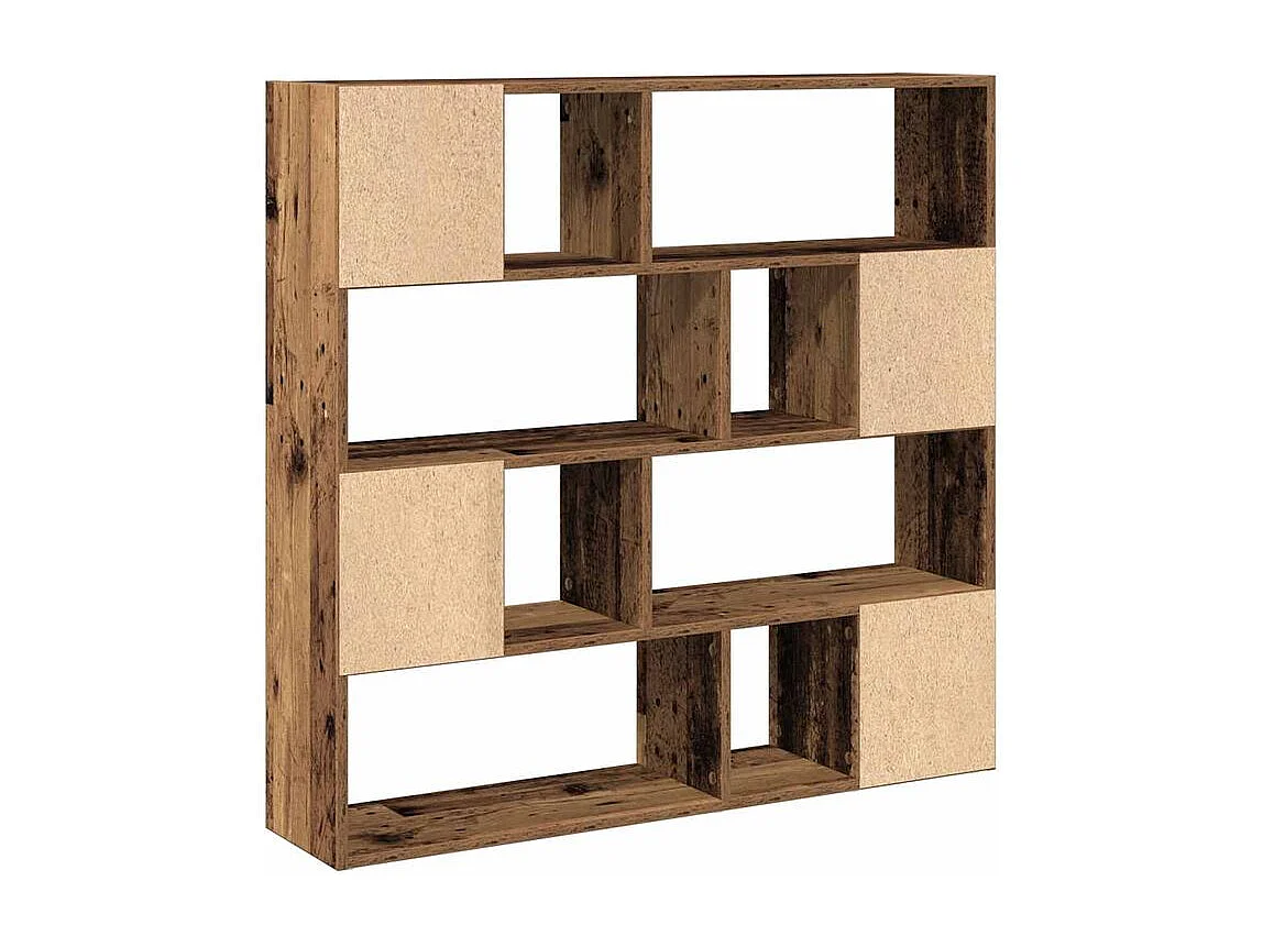 Bibliothèque séparateur en bois Vogua 105cm - Moderne et polyvalente-Marron noisette