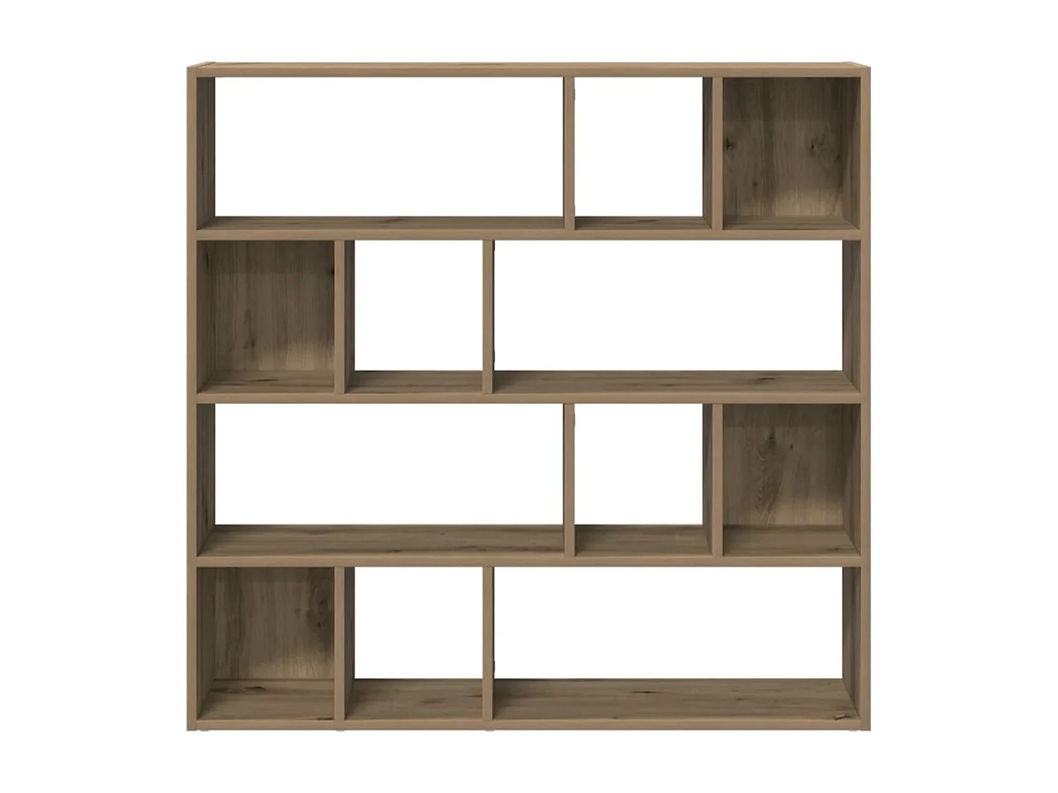 Bibliothèque séparateur en bois Vogua 105cm - Moderne et polyvalente-Marron noisette