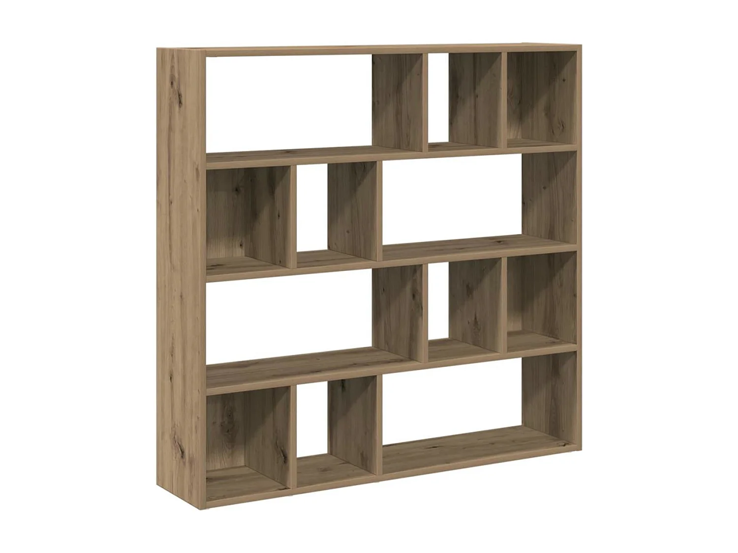 Bibliothèque séparateur en bois Vogua 105cm - Moderne et polyvalente-Marron noisette