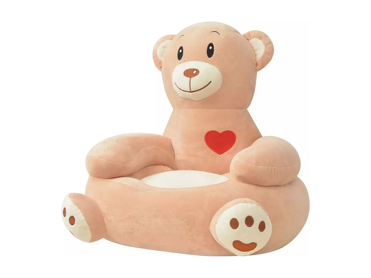 Chaise pour enfant en peluche our Marron