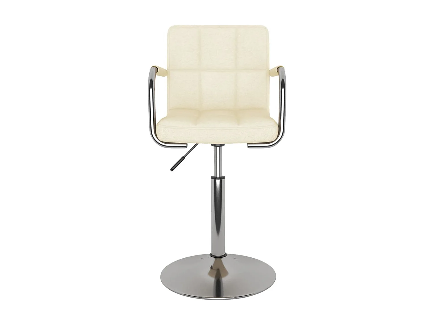 Chaise de salle à manger Crème Tissu 3