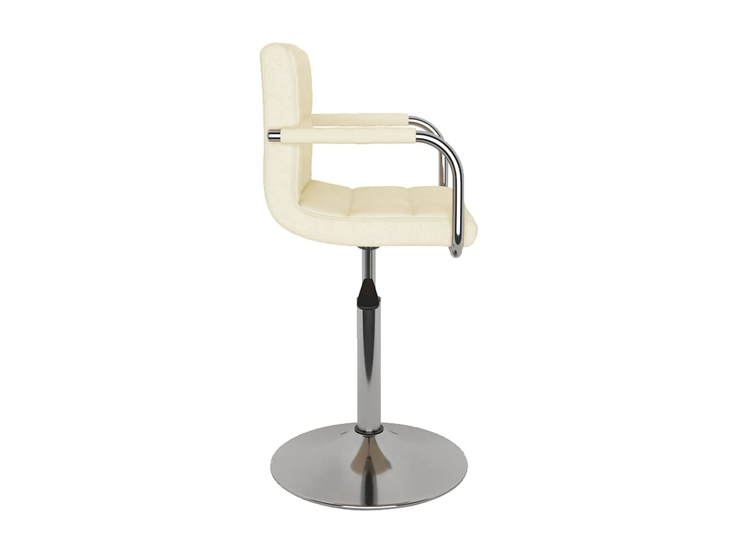 Chaise de salle à manger Crème Tissu 3