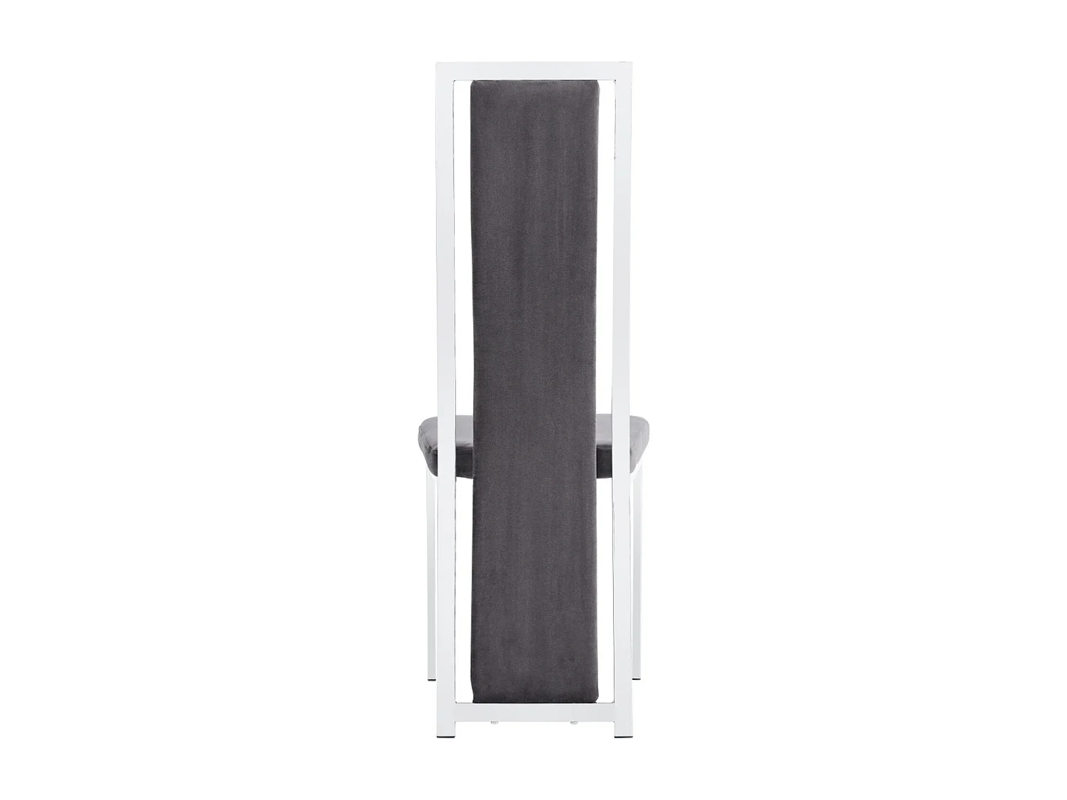 Chaise design velours et acier chromé Milana - Lot de 6-Gris foncé