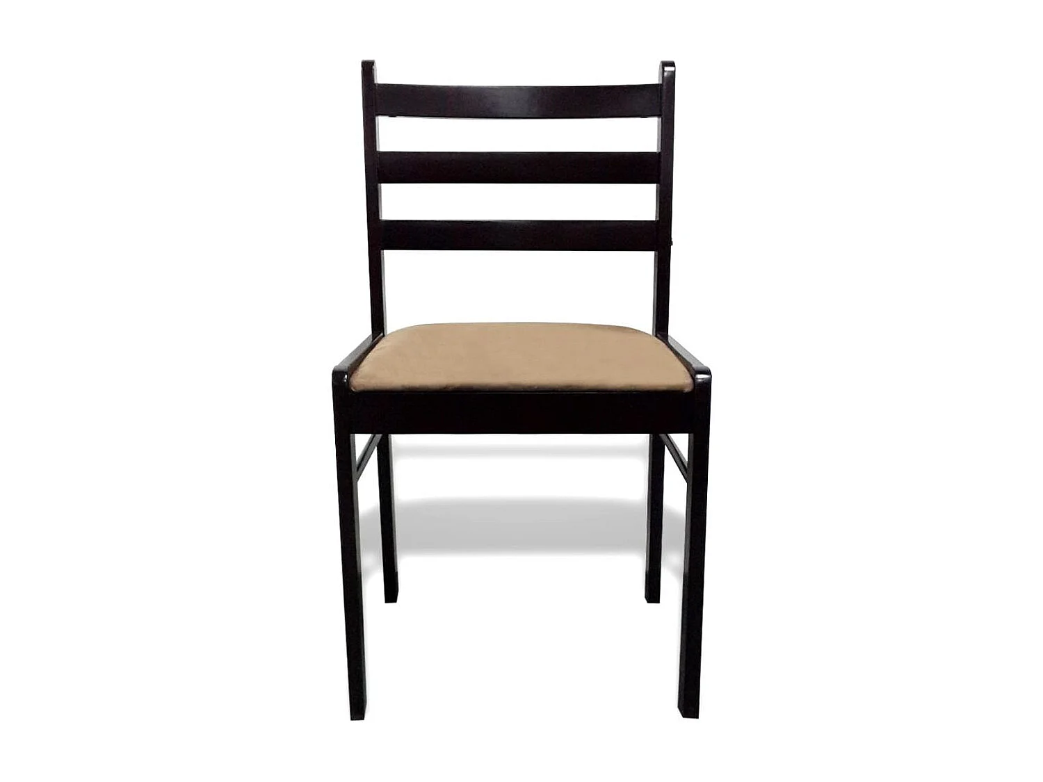 Chaise hévéa massif marron et aise tissu Yano - Lot de 6