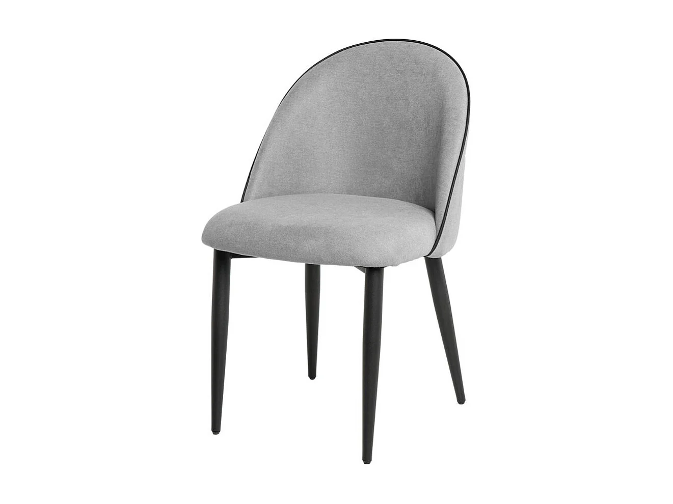 Chaise en velours confortable avec pied en métal noir Brika – Style moderne-Vert céladon