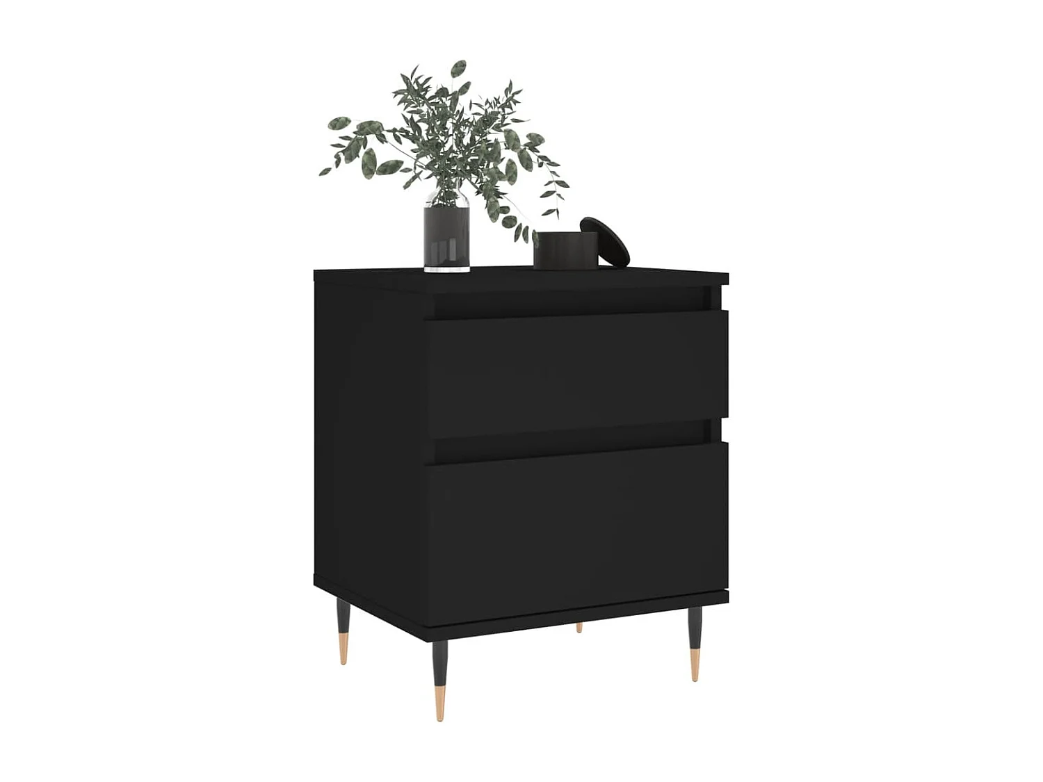 Table de chevet Noir 40x35x50 Bois d’ingénierie