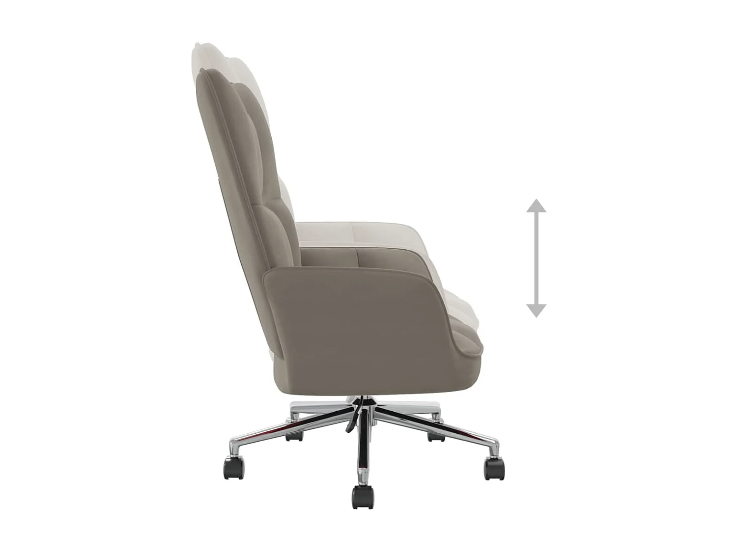 Chaise de relaxation Gris clair Velours 3