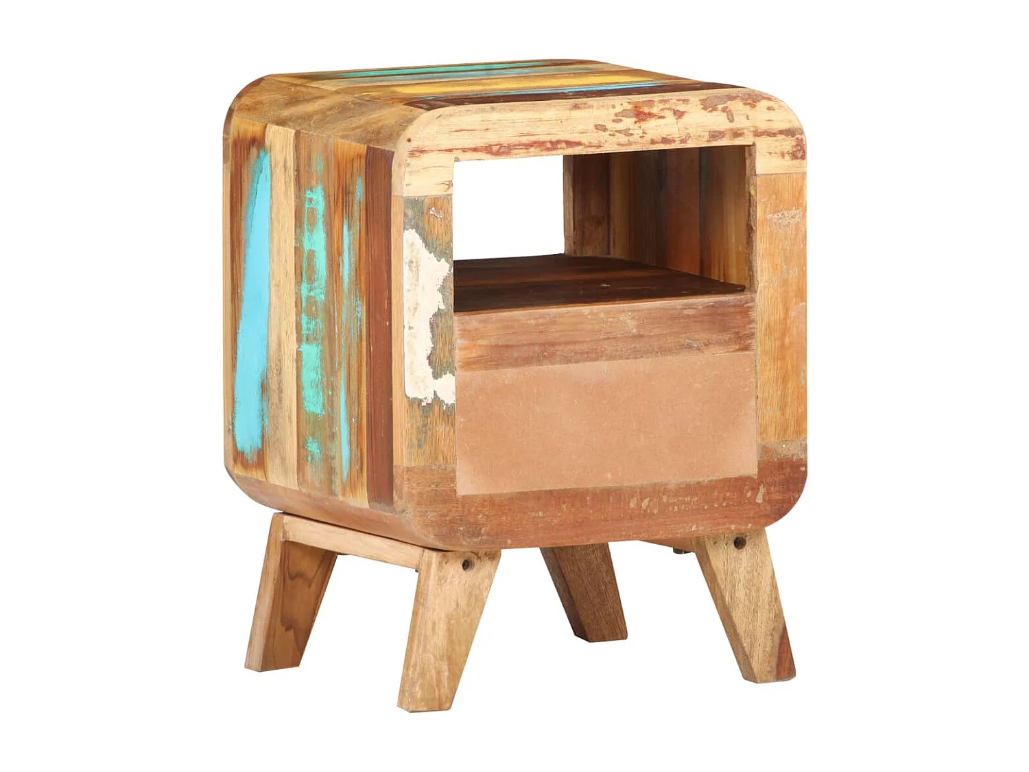 Table de chevet 30x30x41 Bois de récupération massif