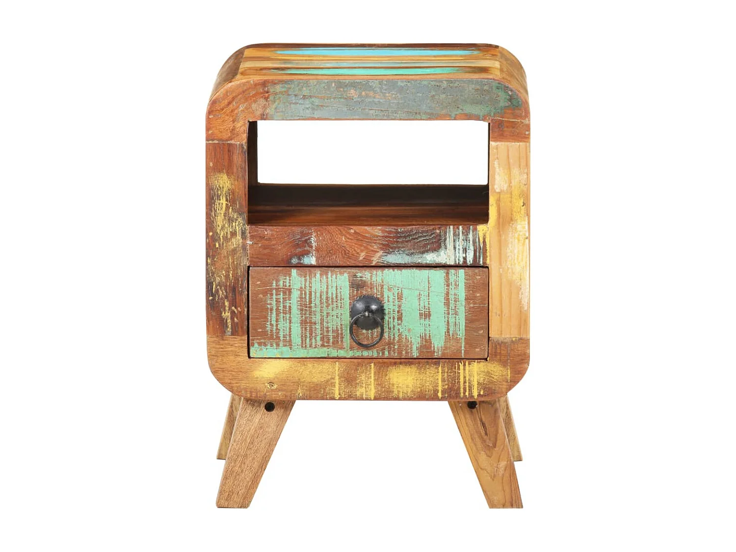 Table de chevet 30x30x41 Bois de récupération massif