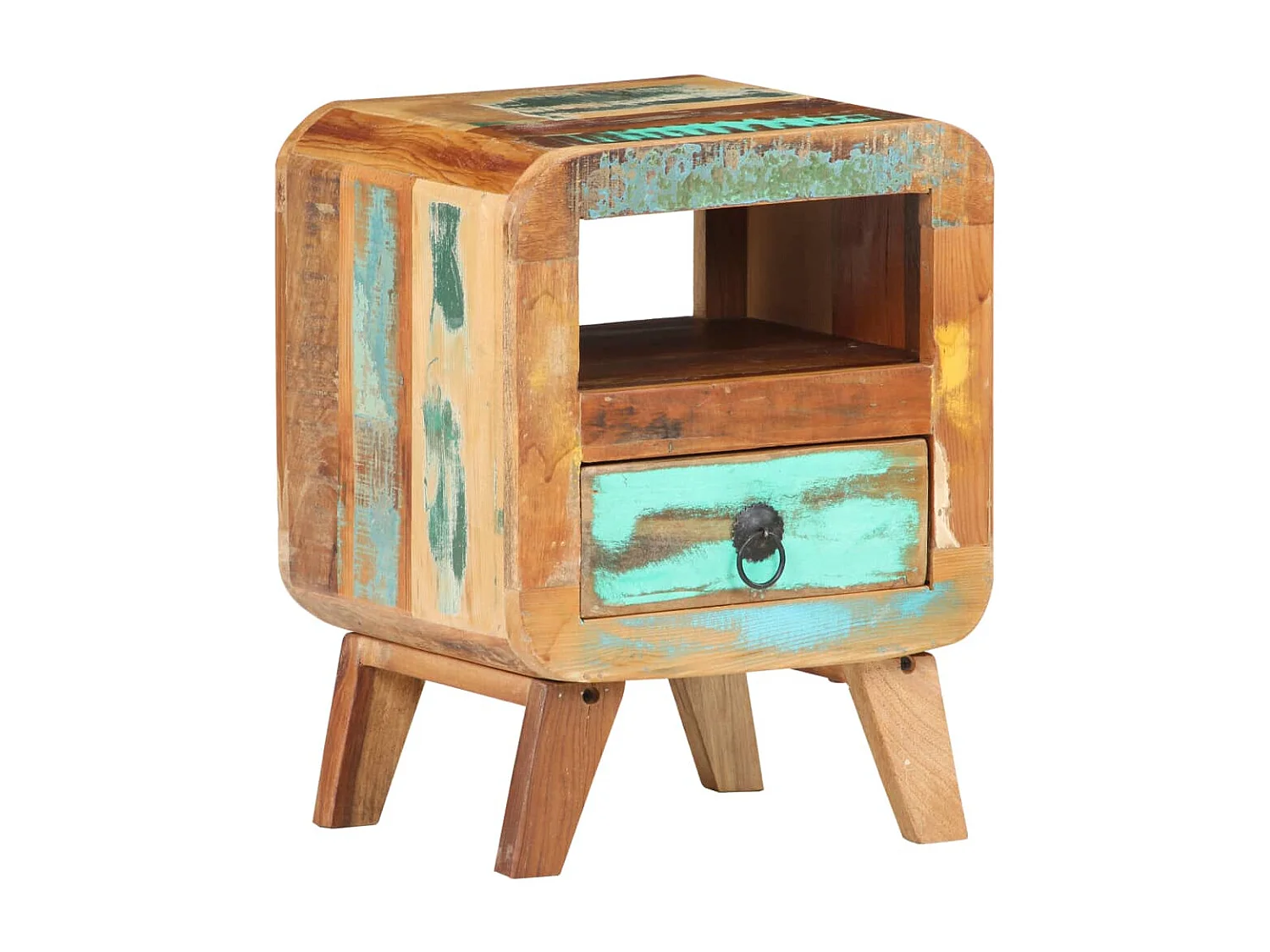 Table de chevet 30x30x41 Bois de récupération massif