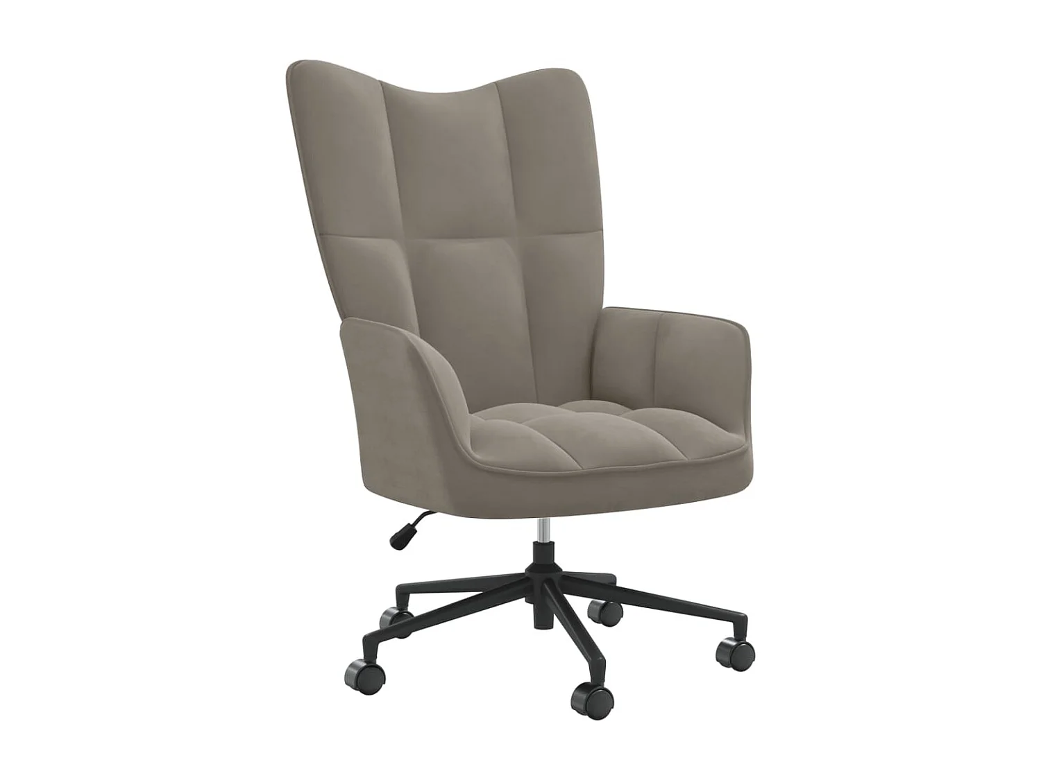Chaise de relaxation Gris clair Velours 4