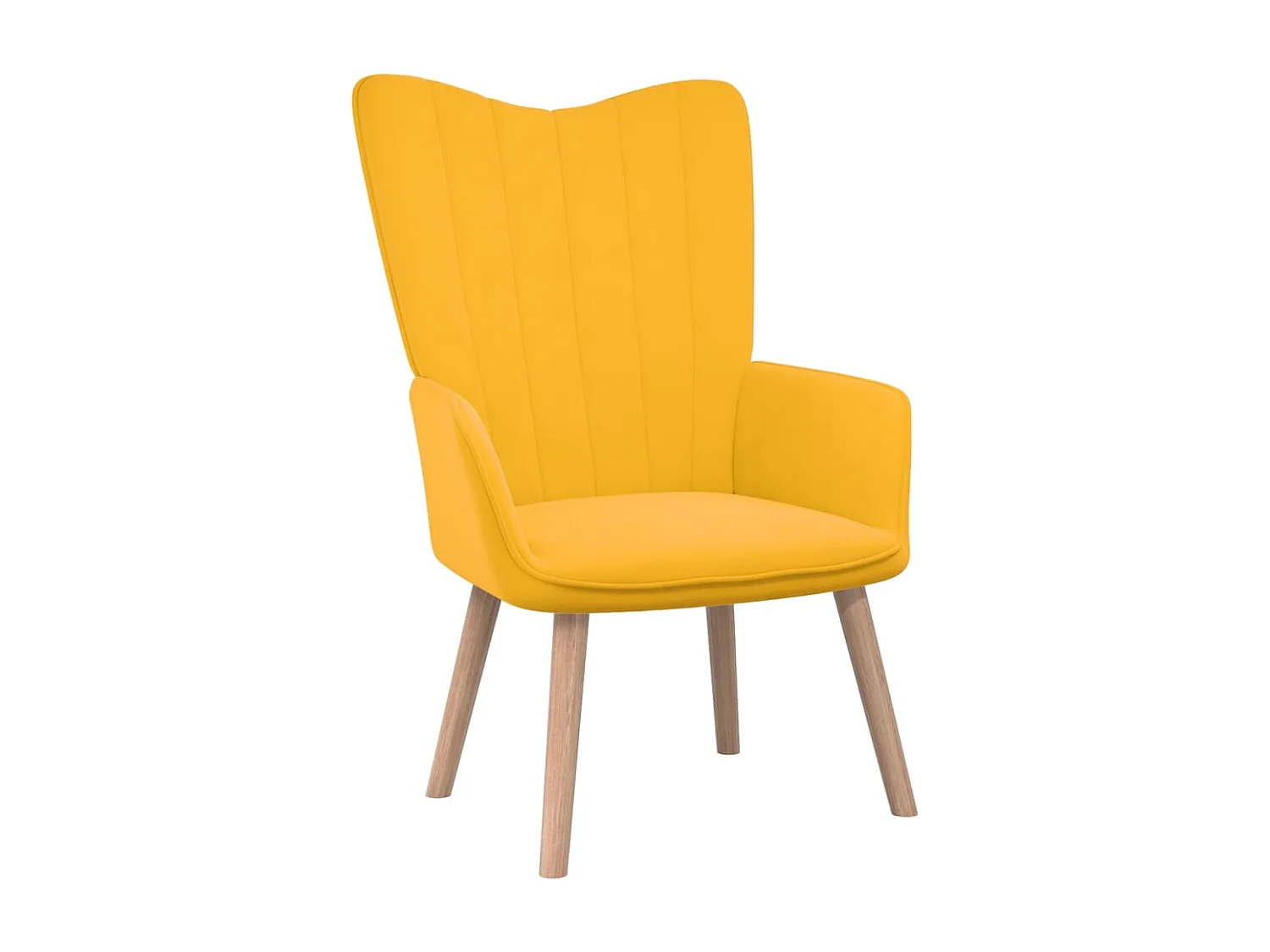Chaise de relaxation Jaune moutarde Velours 3