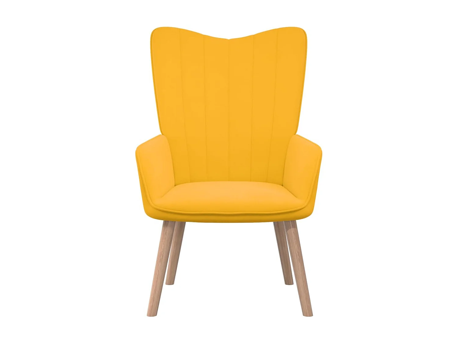 Chaise de relaxation Jaune moutarde Velours 3