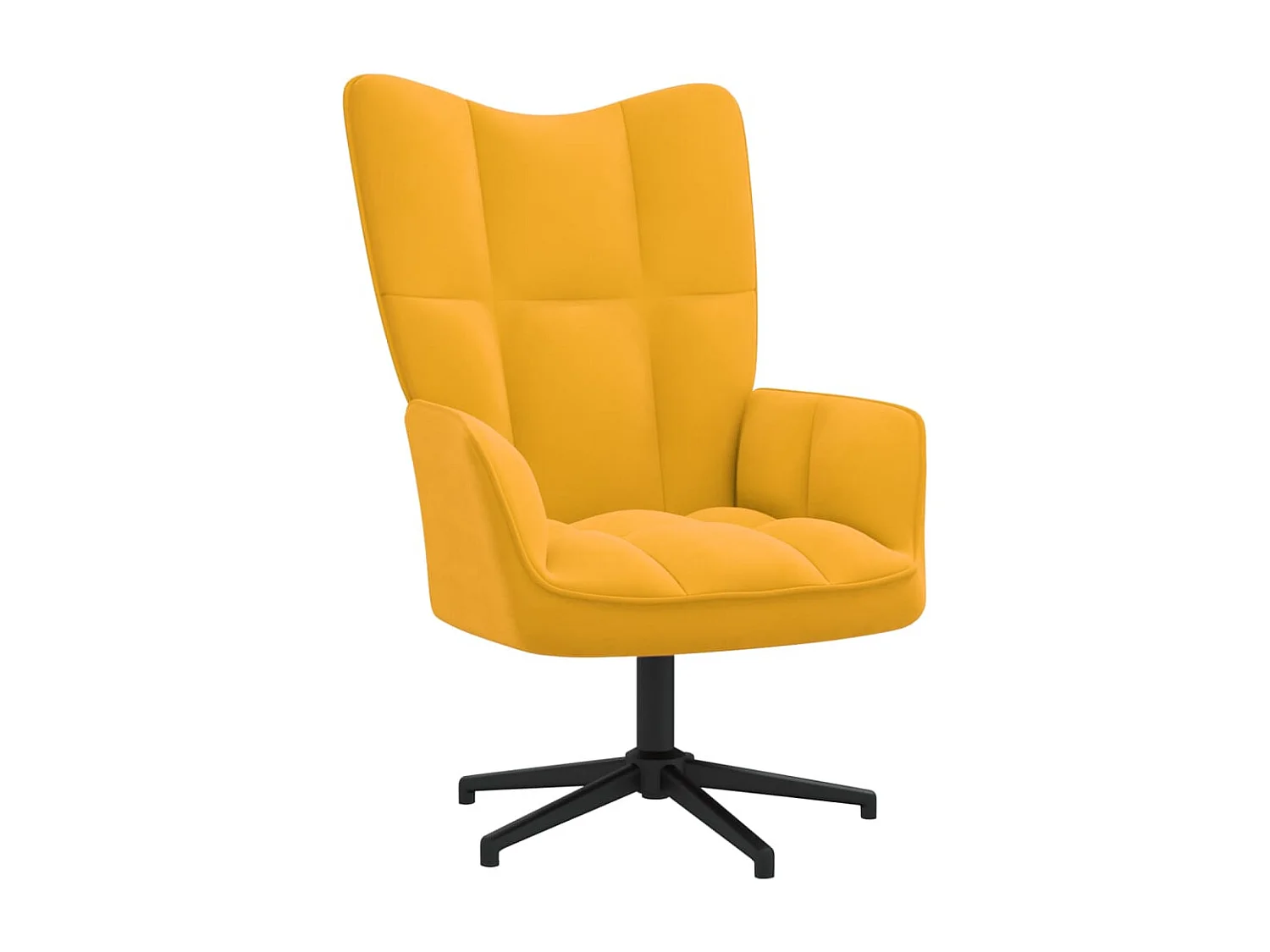 Chaise de relaxation Jaune moutarde Velours 12