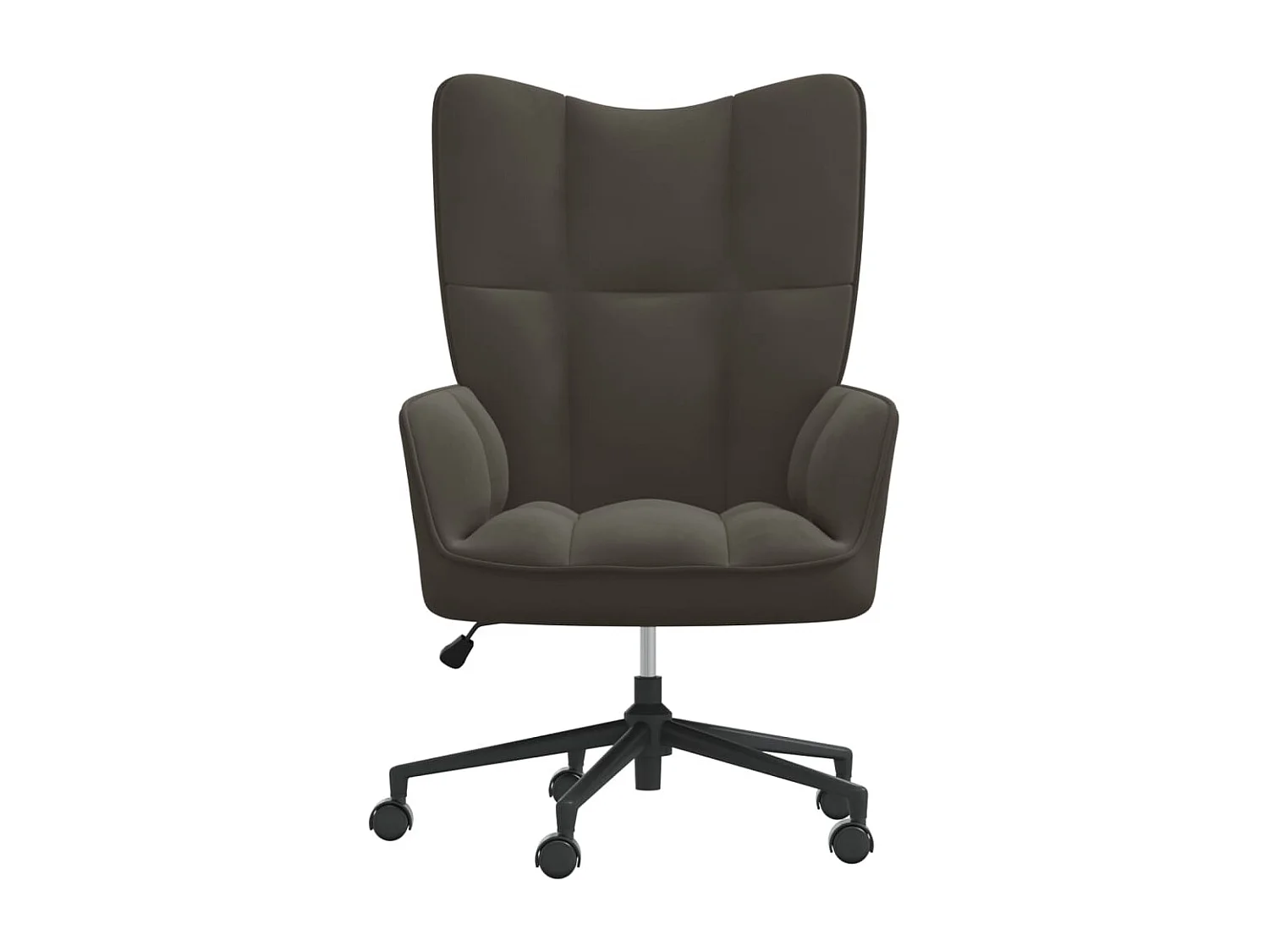 Chaise de relaxation Gris foncé Velours 4