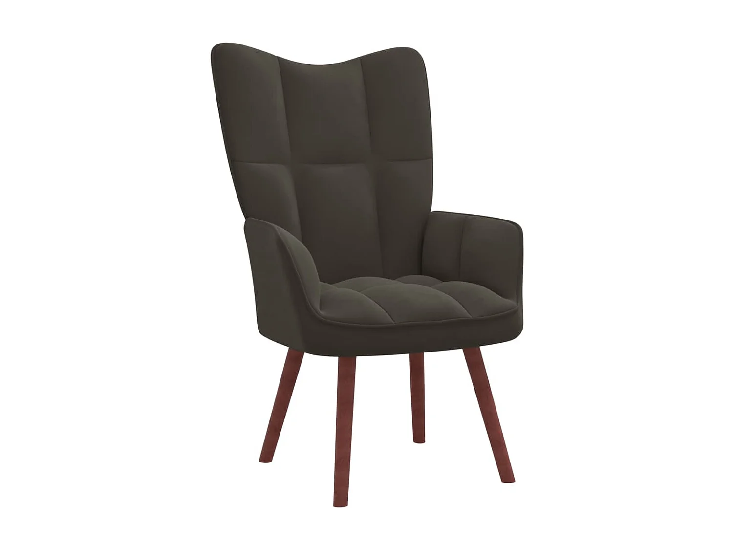 Chaise de relaxation Gris foncé Velours 3