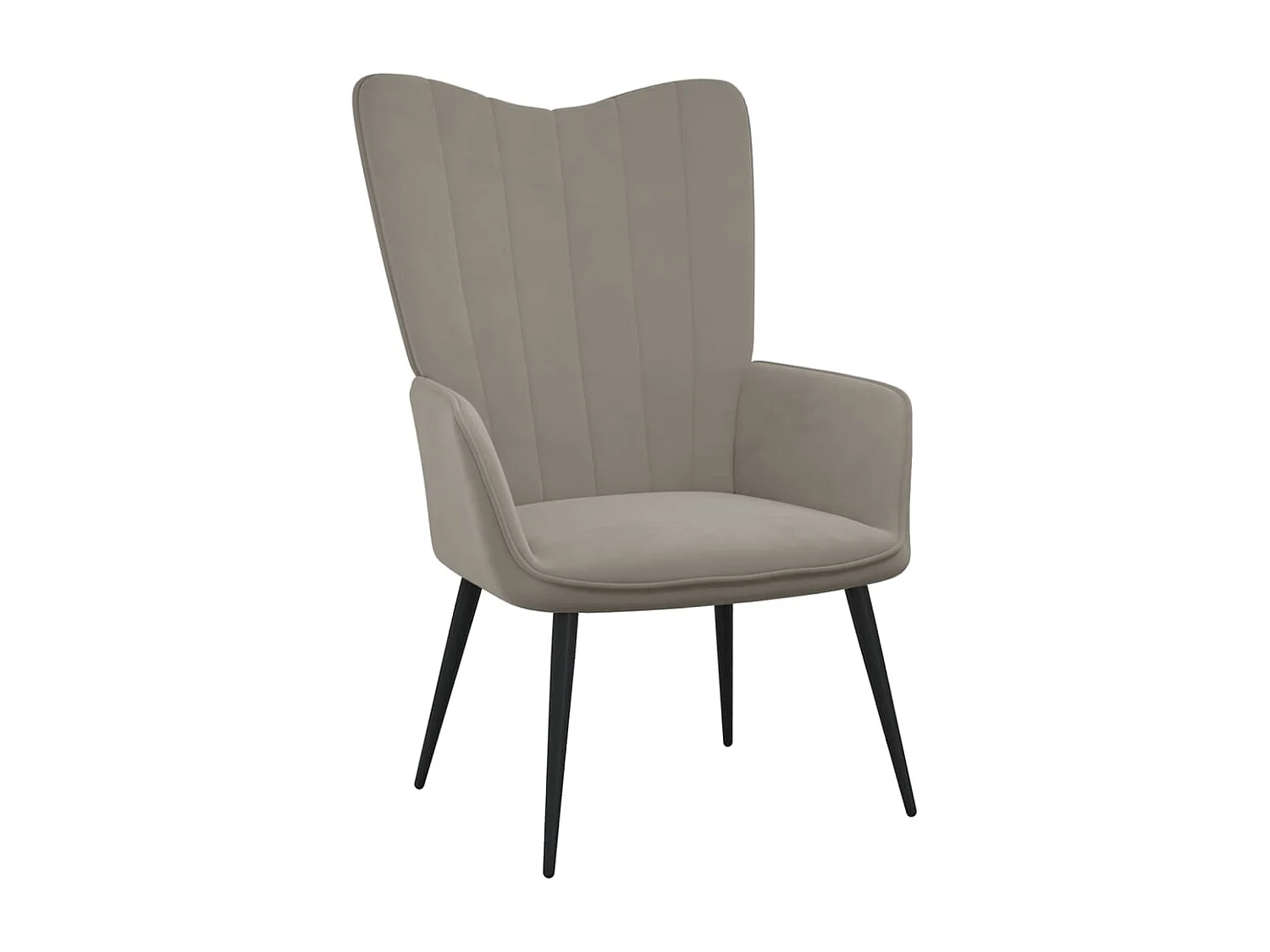 Chaise de relaxation Gris clair Velours 8