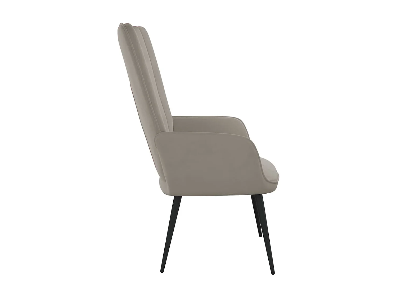 Chaise de relaxation Gris clair Velours 8