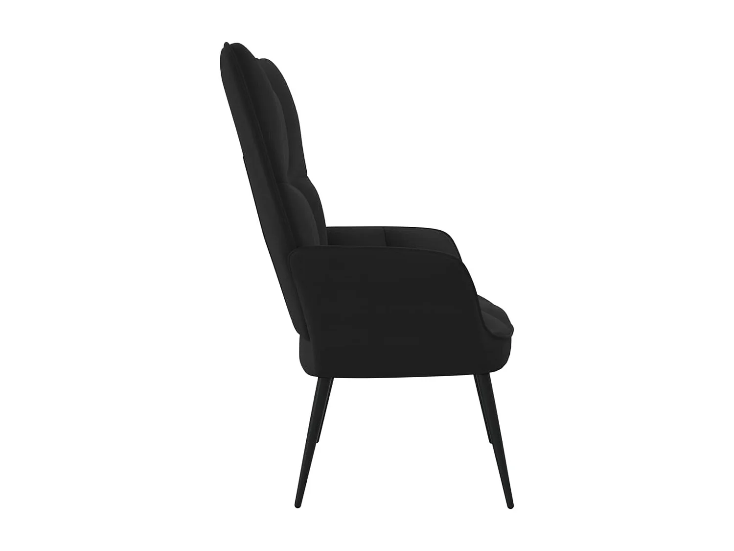 Chaise de relaxation Noir Velours 16