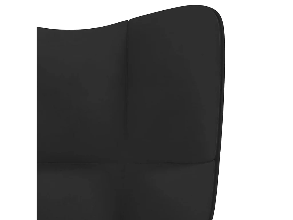 Chaise de relaxation Noir Velours 16