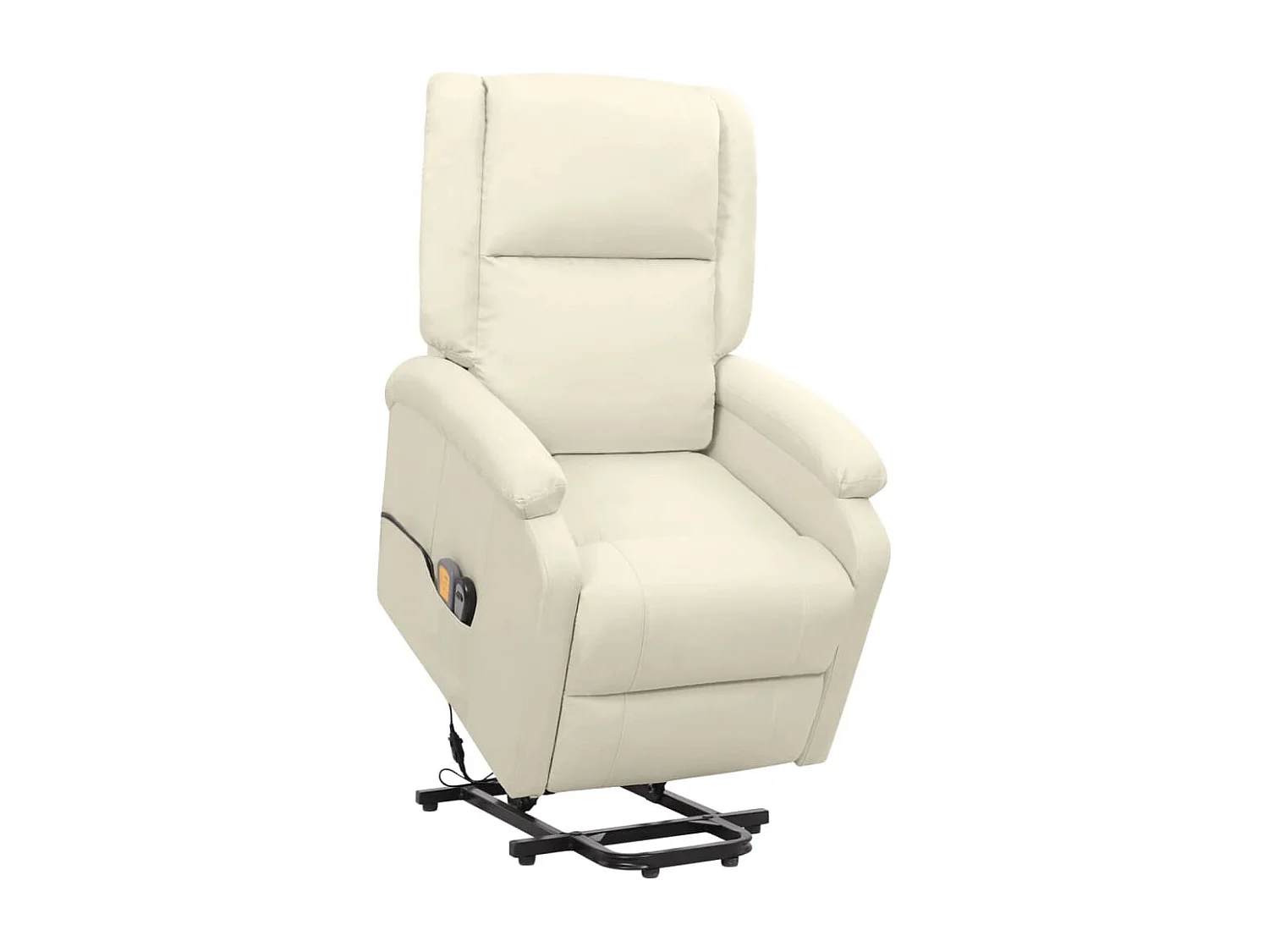 Fauteuil de relaxation relevable électrique en tissu Lonka-Crème