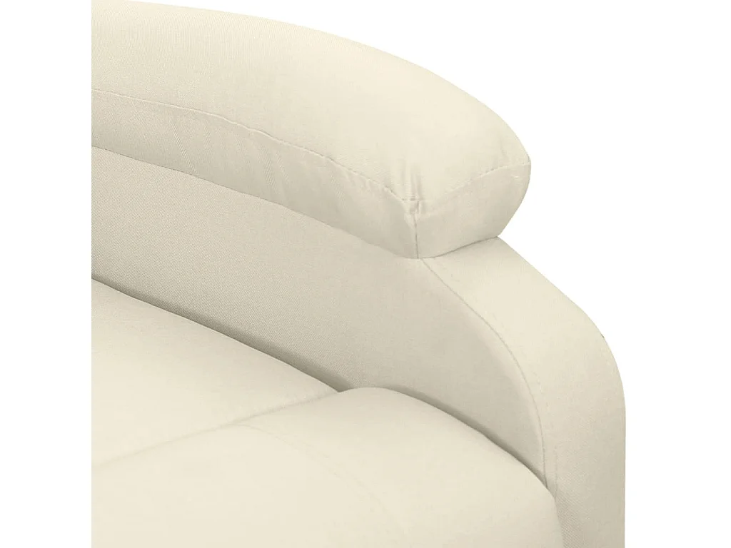 Fauteuil de relaxation relevable électrique en tissu Lonka-Crème