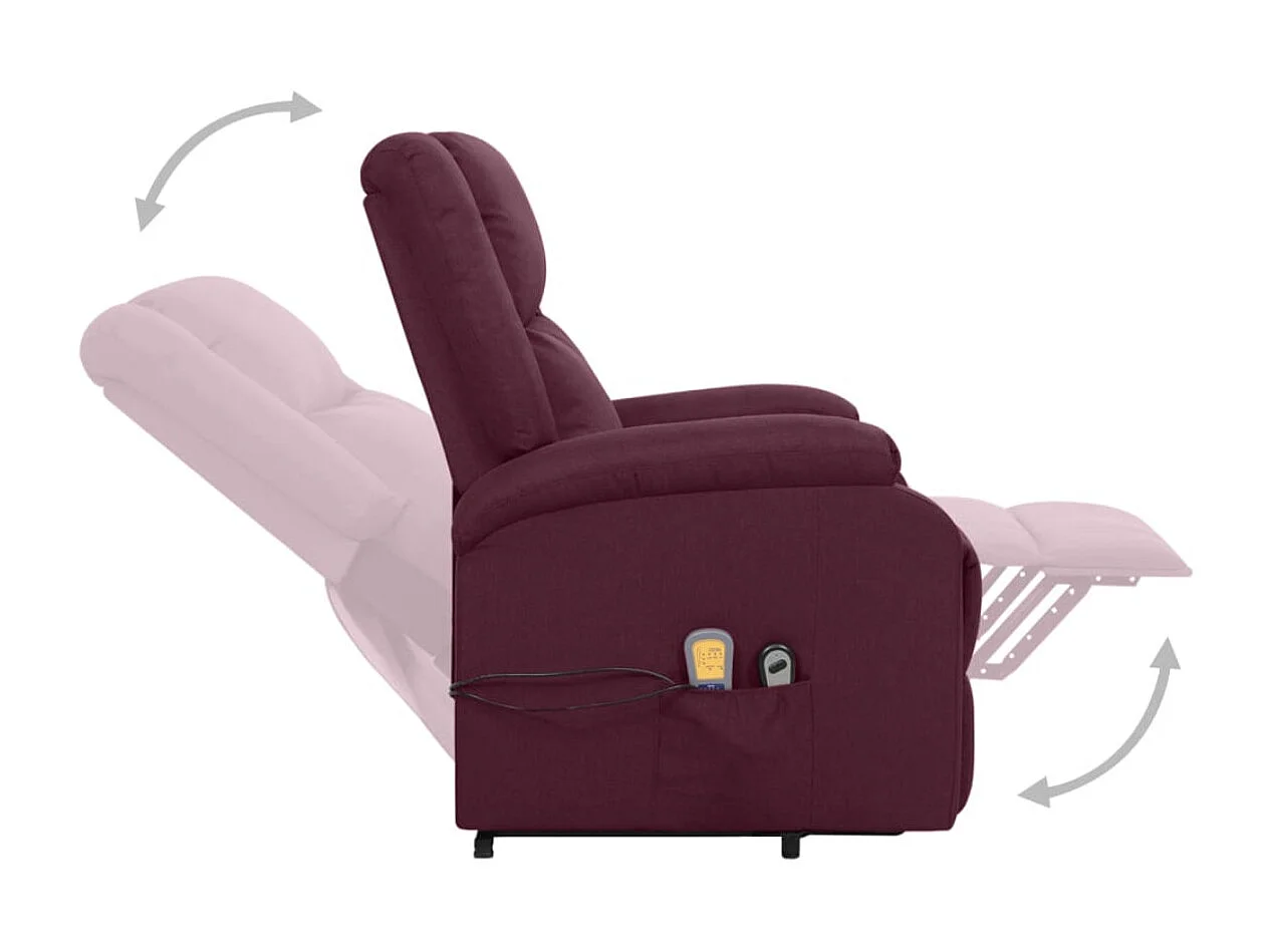 Fauteuil de relaxation relevable électrique en tissu Lonka-Crème
