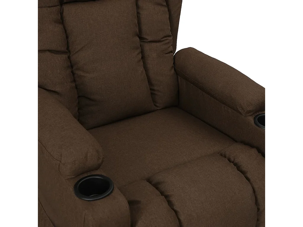 Fauteuil inclinable Marron Tissu 7