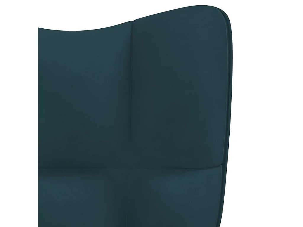 Chaise de relaxation Bleu Velours