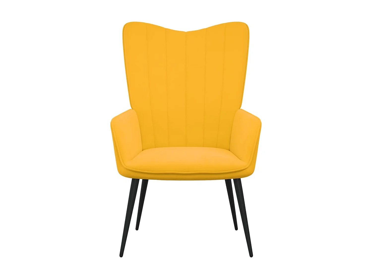 Chaise de relaxation Jaune moutarde Velours 6