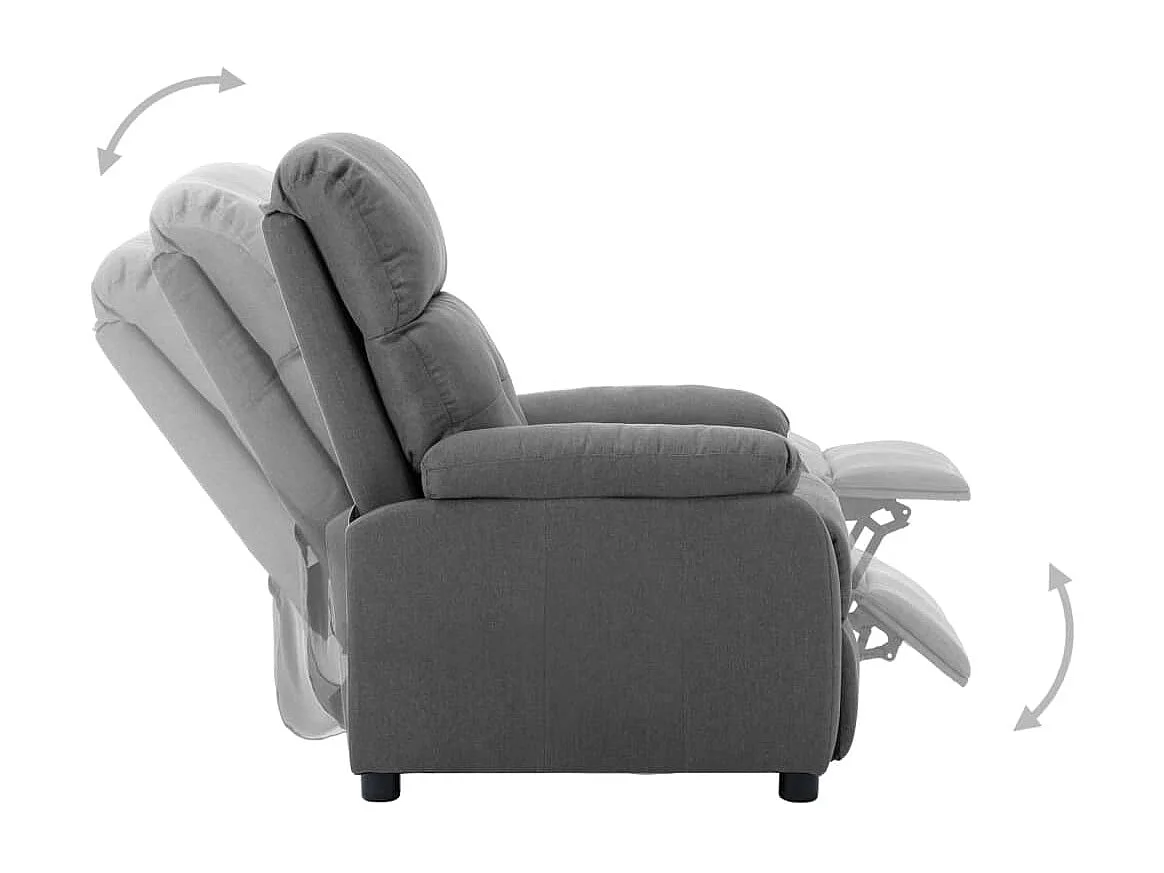 Fauteuil inclinable électrique Gris clair Tissu 6