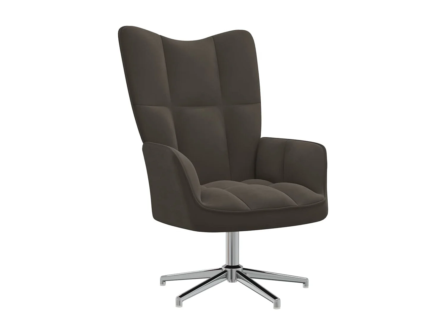 Chaise de relaxation Gris foncé Velours 6