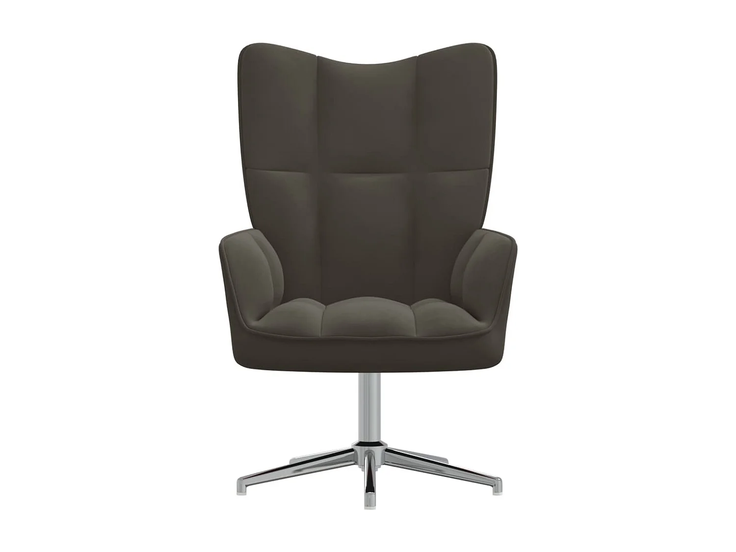 Chaise de relaxation Gris foncé Velours 6