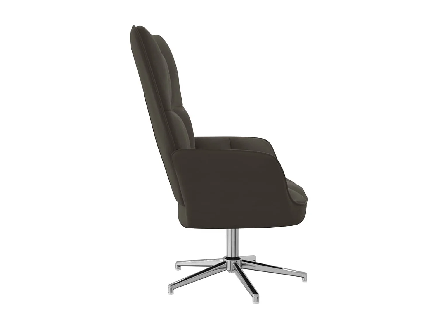 Chaise de relaxation Gris foncé Velours 6