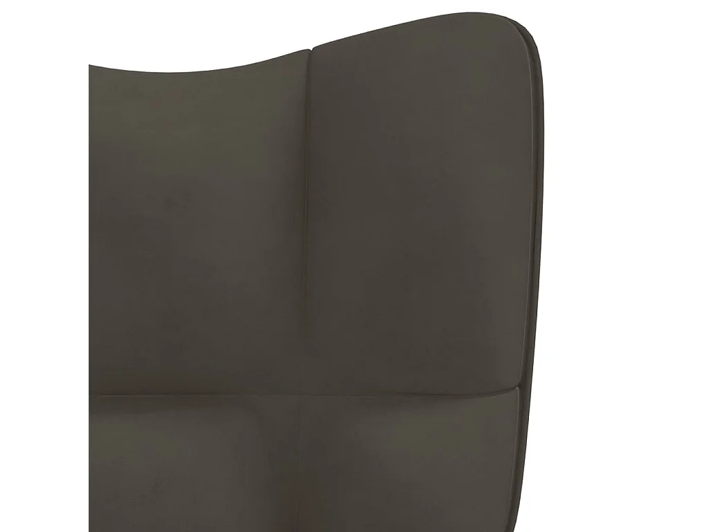 Chaise de relaxation Gris foncé Velours 9
