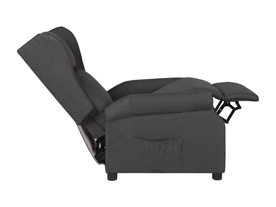 Fauteuil inclinable électrique Gris foncé Tissu