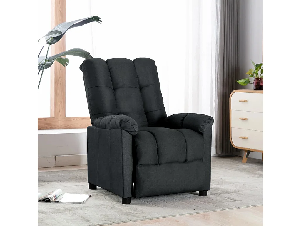 Fauteuil inclinable Gris foncé Tissu Pako
