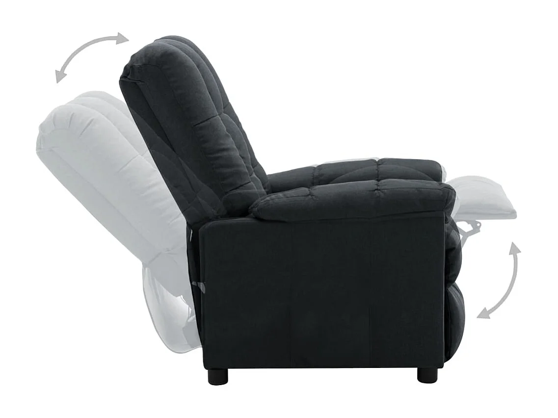 Fauteuil inclinable Gris foncé Tissu Pako