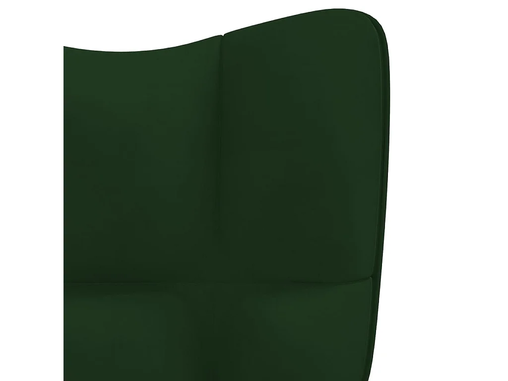 Chaise de relaxation Vert foncé Velours 8